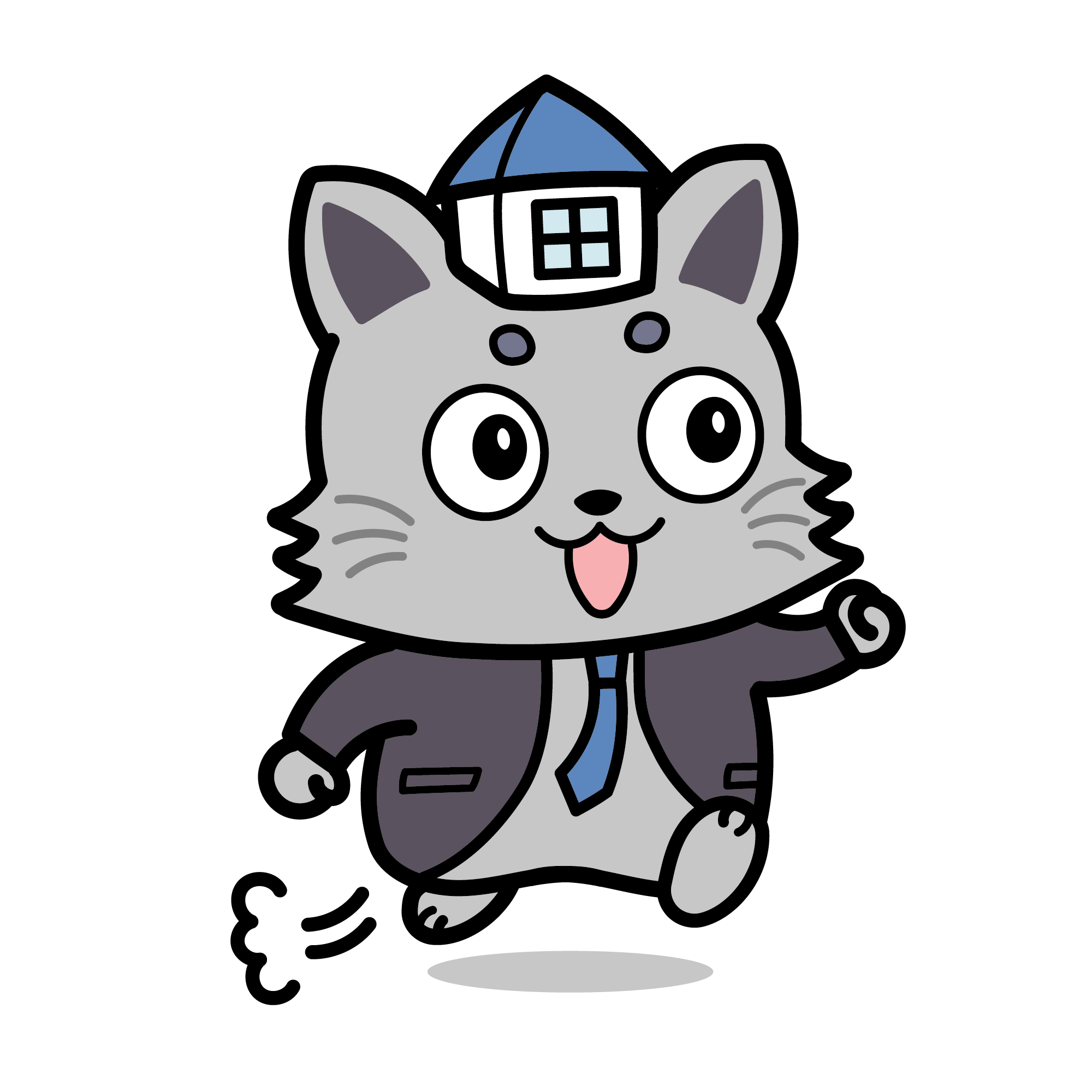 街並みを走るケントくん